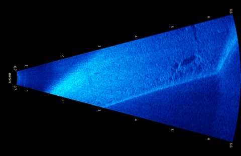 Hibbard Inshore Brasil - Inspeção subaquática sonar observando erosão no concreto